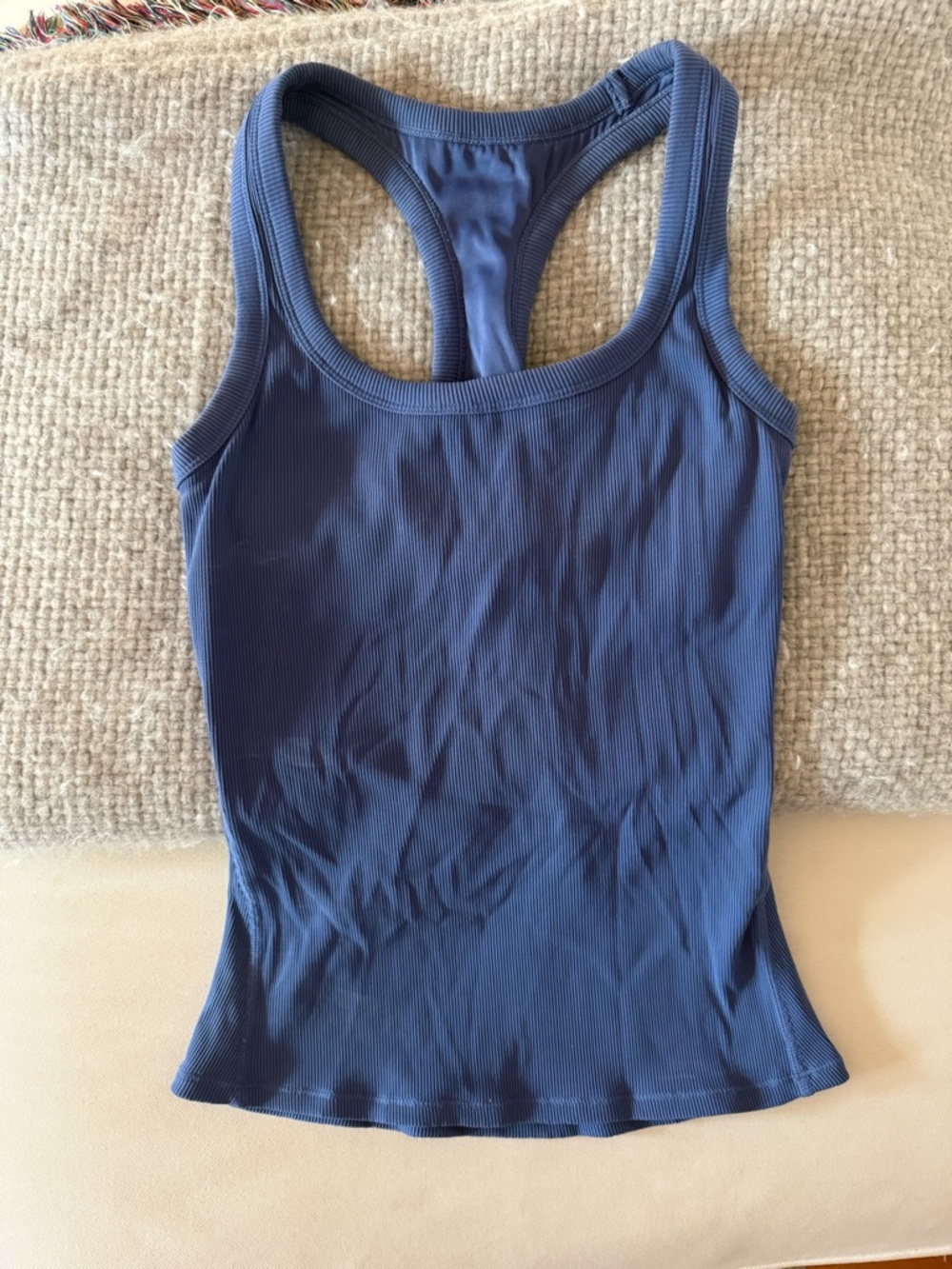 ALO Yoga Navy Ribbed Racerback Tank